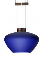  1XA-541087-BR - Besa Pendant Peri Bronze Blue Matte 1x50W Halogen