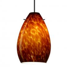  1XC-171318-BK - Besa Pendant Pera 6, Black Finish, Amber Cloud 1x50W MAX GY6.35 Base