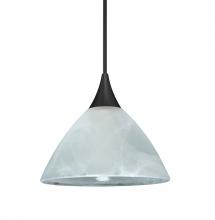  1XC-174352-BK - Besa Pendant Domi, Black Finish, Marble 1x50W MAX GY6.35 Base