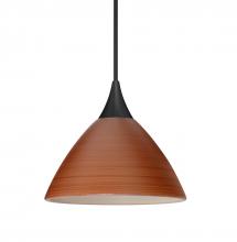  1XC-1743CH-LED-BK - Besa Pendant Domi, Black Finish, Cherry 1x6W LED