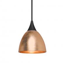  1XC-1758CF-BK - Besa Divi Pendant, Copper Foil, Black Finish, 1x50W MAX GY6.35 Base