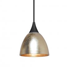  1XC-1758GF-BK - Besa Divi Pendant, Gold Foil, Black Finish, 1x50W MAX GY6.35 Base