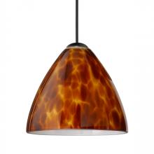  1XC-177918-BK - Besa Pendant Mia, Black Finish, Amber Cloud 1x50W MAX GY6.35 Base