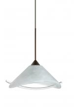 Besa Lighting 1XC-181304-BR - Besa Pendant Hoppi Bronze Marble/Clear 1x50W Halogen