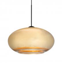  1XC-2492GF-BK - Besa Pendant Brio 7, Black Finish, Gold Foil 1x35W MAX GY6.35 Base