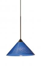  1XC-282484-BR - Besa Pendant Kona Bronze Blue Starpoint 1x50W Halogen