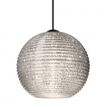  1XC-4615GL-LED-BK - Besa Pendant Kristall 6, Black Finish, Glitter 1x5W LED