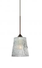  1XC-512500-LED-BR - Besa Pendant Nico 4 Bronze Clear Stone 1x5W LED