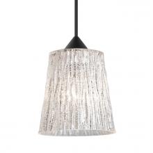  1XC-5125GL-BK - Besa Pendant Nico 4, Black Finish, Stone Glitter 1x35W MAX GY6.35 Base