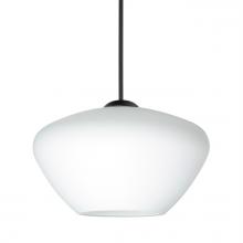  1XC-541007-BK - Besa Pendant Peri, Black Finish, Opal Matte 1x50W MAX GY6.35 Base