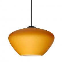  1XC-541080-BK - Besa Pendant Peri, Black Finish, Amber Matte 1x50W MAX GY6.35 Base