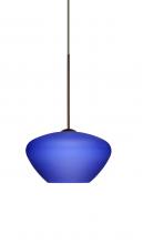  1XC-541087-LED-BR - Besa Pendant Peri Bronze Blue Matte 1x5W LED