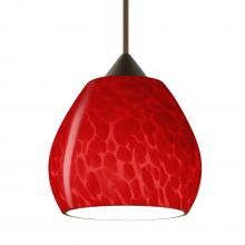  1XC-5605RC-BR - Besa, Tay Tay Cord Pendant, Red Cloud, Bronze Finish, 1x50W MAX GY6.35 Base