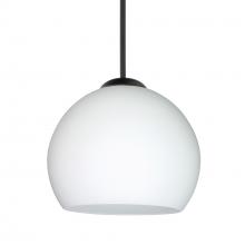  1XC-565807-BK - Besa Pendant Palla 5, Black Finish, Opal Matte 1x50W MAX GY6.35 Base