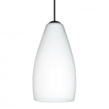  1XC-719807-BK - Besa Pendant Karli, Black Finish, Opal Matte 1x50W MAX GY6.35 Base