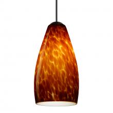  1XC-719818-BK - Besa Pendant Karli, Black Finish, Amber Cloud 1x50W MAX GY6.35 Base