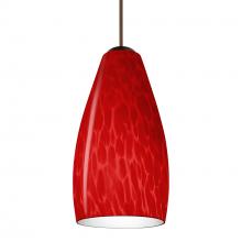  1XC-7198RC-LED-BR - Besa, Karli Cord Pendant, Red Cloud, Bronze Finish, 1x5W LED