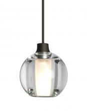  1XC-BOCA5CL-LED-BR - Besa, Boca 5 Cord Pendant, Clear, Bronze Finish, 1x3W LED