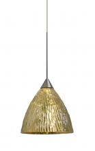 Besa Lighting 1XC-EVEGS-LED-SN - Besa, Eve Cord Pendant, Stone Gold Foil, Satin Nickel Finish, 1x5W LED