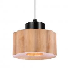  1XC-KAONA-LED-BK - Besa Kao Pendant, Natural Shade, Black Finish, 1x3W LED