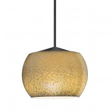  1XC-KENOGD-LED-BK - Besa, Keno Cord Pendant, Gold Sand, Black Finish, 1x3W LED