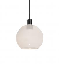  1XC-NEWTON6MW-LED-BK - Besa, Newton 6 Cord Pendant, Milky White, Black Finish, 1x3W LED