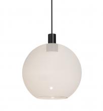  1XC-NEWTON8MW-LED-BK - Besa, Newton 8 Cord Pendant, Milky White, Black Finish, 1x3W LED