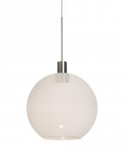 Besa Lighting 1XC-NEWTON8MW-LED-SN - Besa, Newton 8 Cord Pendant, Milky White, Satin Nickel Finish, 1x3W LED