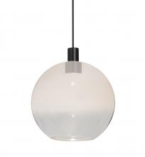  1XC-NEWTON8WC-LED-BK - Besa, Newton 8 Cord Pendant, Milky White/Clear, Black Finish, 1x3W LED