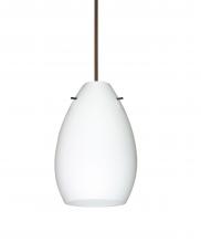 Besa Lighting 1XT-171307-BR - Besa Pendant Pera 6 Bronze Opal Matte 1x50W Halogen