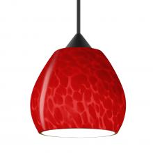  1XT-5605RC-BK - Besa Pendant Tay Tay, Black Finish, Red Cloud 1x50W MAX GY6.35 Base