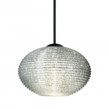 Besa Lighting 1XT-5612GL-BK - Besa Pendant Lasso, Black Finish, Glitter 1x50W MAX GY6.35 Base