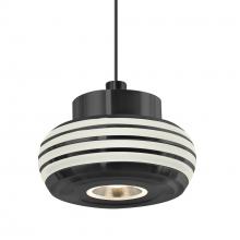  1XT-FLOW00-CLCL-LED-BK - Besa Flower Pendant, Clear/Clear, Black Finish, 1x3W LED