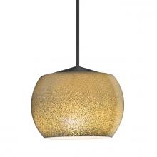  1XT-KENOGD-LED-BK - Besa Keno Pendant, Gold Sand, Black Finish, 1x3W LED