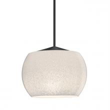  1XT-KENOWH-LED-BK - Besa Keno Pendant, White Sand, Black Finish, 1x3W LED