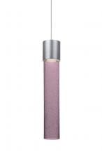  1XT-WAND12PL-LED-SN - Besa, Wanda 12 Cord Pendant, Plum Bubble, Satin Nickel Finish, 1x3W LED