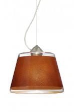 Besa Lighting 1KX-PIC9TN-SN - Besa Pica 9 Pendant 1KX Tan Sand Satin Nickel 1x75W A19