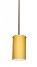 Besa Lighting 1TT-4404VM-HAL-SN - Besa Stem Stilo 7 Pendant Satin Nickel Vanilla Matte 1x40W G9