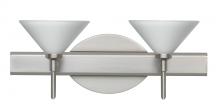 Besa Lighting 2SW-117607-SN - Besa Wall Kona Satin Nickel White 2x40W G9