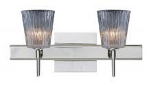 Besa Lighting 2SW-512500-CR-SQ - Besa Wall With SQ Canopy Nico 4 Chrome Clear Stone 2x40W G9