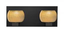  2WF-KENOGD-BK - Besa, Keno Vanity, Gold Sand, Black Finish, 2x60W G9 Base