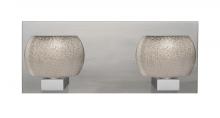 Besa Lighting 2WF-KENOSM-LED-SN - Besa, Keno Vanity, Smoke Sand, Satin Nickel Finish, 2x3W LED