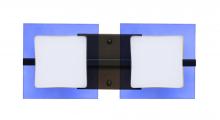  2WS-773592-BR - Besa Wall Alex Bronze Opal/Blue 2x50W G9