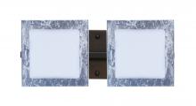  2WS-7735SF-BR - Besa Wall Alex Bronze Opal/Silver Foil 2x50W G9