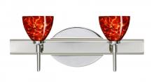 Besa Lighting 2SW-185841-LED-CR - Besa Divi Wall 2SW Garnet Chrome 2x5W LED