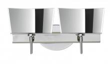 Besa Lighting 2SW-6773MR-LED-CR - Besa Groove Wall 2SW Mirror-Frost Chrome 2x5W LED