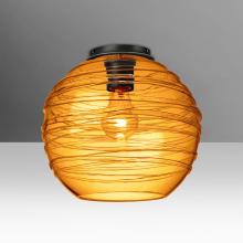 Besa Lighting 462782C-EDIL-BK - Besa Wave 10 Ceiling Black Amber 1x8W LED Filament