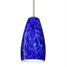 Besa Lighting B-150986-LED-SN - Besa Chrissy Pendant For Multiport Canopy Satin Nickel Blue Cloud 1x9W LED