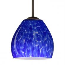 Besa Lighting B-412286-MED-BR - Besa Bolla Pendant For Multiport Canopy Blue Cloud Bronze 1x40W MAX E26 Base