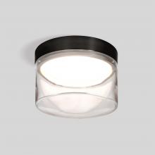 Besa Lighting EPICCLC-LED-BK - Besa Epic Flush mount, Clear Shade, Black Finish, 1x12W LED